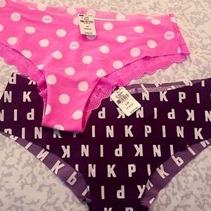 Two Pairs of Brand New With Tags VS PINK Panties